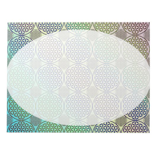 花 – スタンプグランジパターン2 ノートパッド (正面)