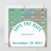 花 – スタンプグランジパターン2 マグネット招待状 (正面)