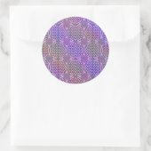 花 – スタンプグランジパターン3 ラウンドシール (バッグ)