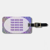 花 – スタンプグランジパターン3 ラゲッジタグ (正面横)