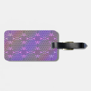 花 – スタンプグランジパターン3 ラゲッジタグ