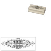 花 – スタンプヴィンテージオーナメント黒1 ラバースタンプ (押印)