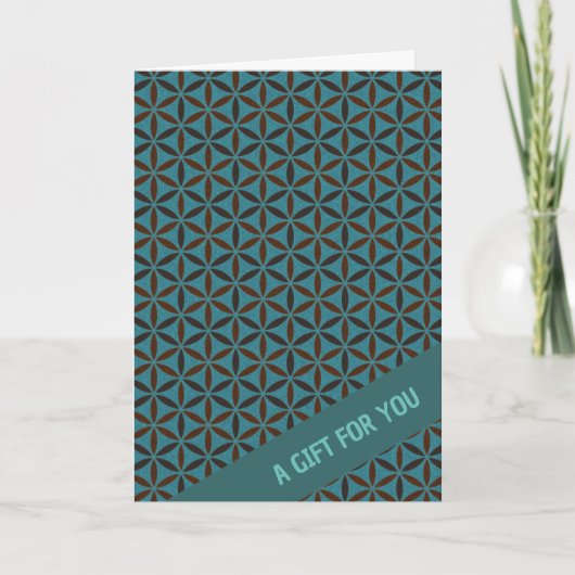 花 – スタンプ模様2 カード (正面)