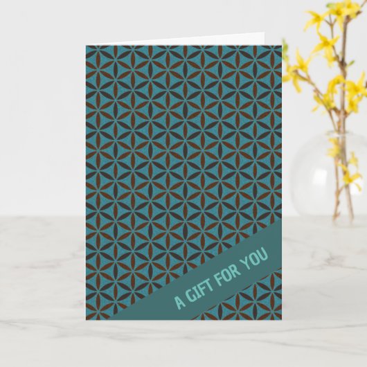 花 – スタンプ模様2 カード (黄色い花)