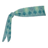 花 – スタンプ模様 – 水色 タイヘッドバンド (回転270)