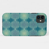 花 – スタンプ模様 – 水色 Case-Mate iPhoneケース (裏面(横))