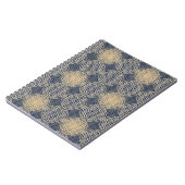 花 – スタンプ模様 – 青い砂 ノートブック (左側)