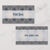 花 – スタンプ模様 – 青い砂 名刺 (正面/裏面)