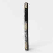花 – スタンプ模様 – 青い砂 Case-Mate iPhoneケース (裏面/左)