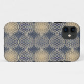 花 – スタンプ模様 – 青い砂 Case-Mate iPhoneケース (裏面(横))
