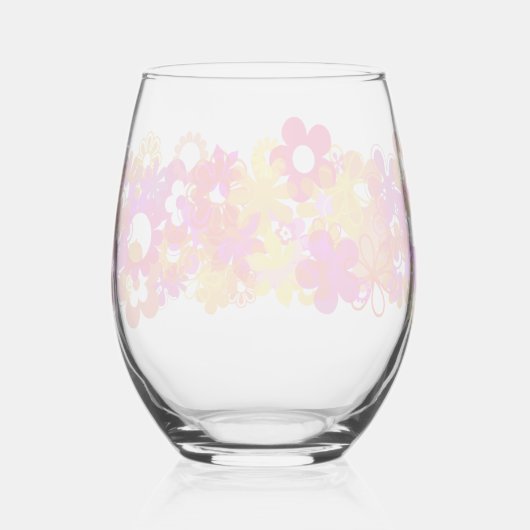 花 ステムなしワイングラス (裏面)