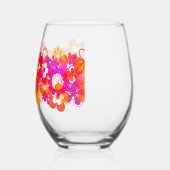 花 ステムなしワイングラス (左)