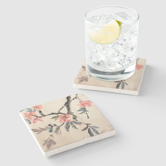 花 ストーンコースター (横)