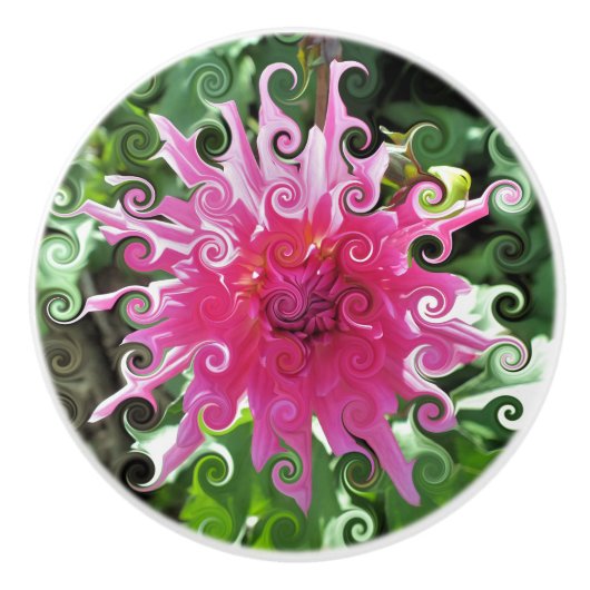 花 セラミックノブ (正面)