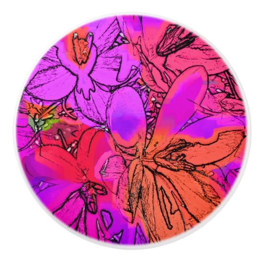 花 セラミックノブ (正面)