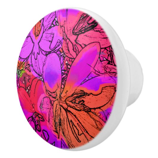 花 セラミックノブ (右)