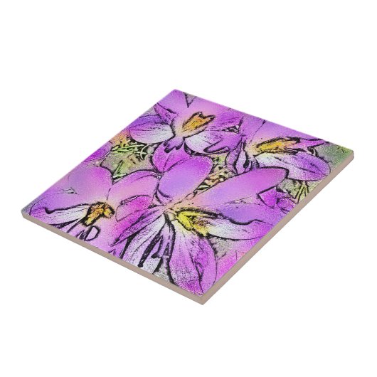 花 タイル (側面)