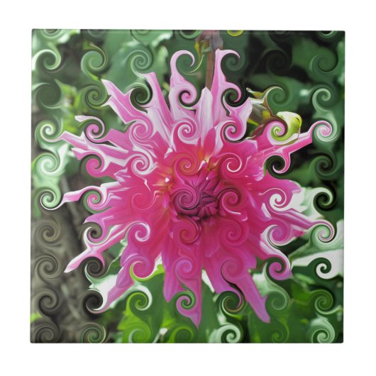 花 タイル (正面)