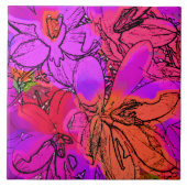 花 タイル (正面)