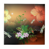 花 タイル (正面)