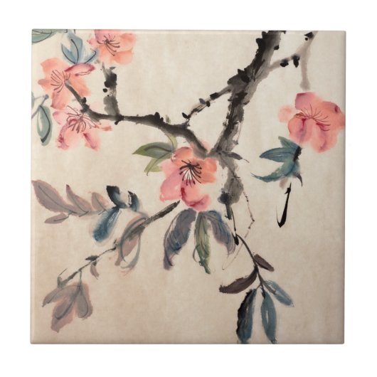 花 タイル (正面)