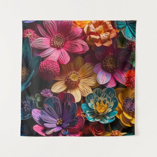 花 タペストリー (正面)