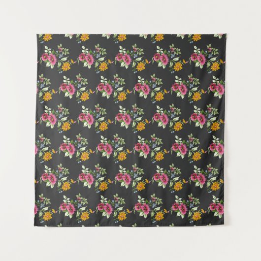 花 タペストリー (正面(横))