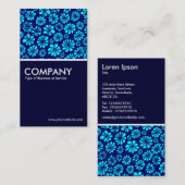 花 – ダークネイビーブルー 名刺 (正面/裏面)