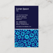 花 – ダークネイビーブルー 名刺 (裏面)
