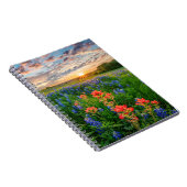 花 |テキサス州ブルーボンネット&インディアンペイントブラシ ノートブック (右側)