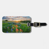 花 |テキサス州ブルーボンネット&インディアンペイントブラシ ラゲッジタグ (正面横)