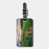 花 |テキサス州ブルーボンネット&インディアンペイントブラシ ラゲッジタグ (正面縦)