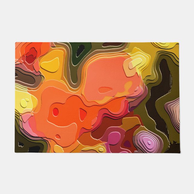 花 ドアマット (正面)