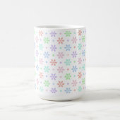花+ドット+スパークル コーヒーマグカップ (中央)