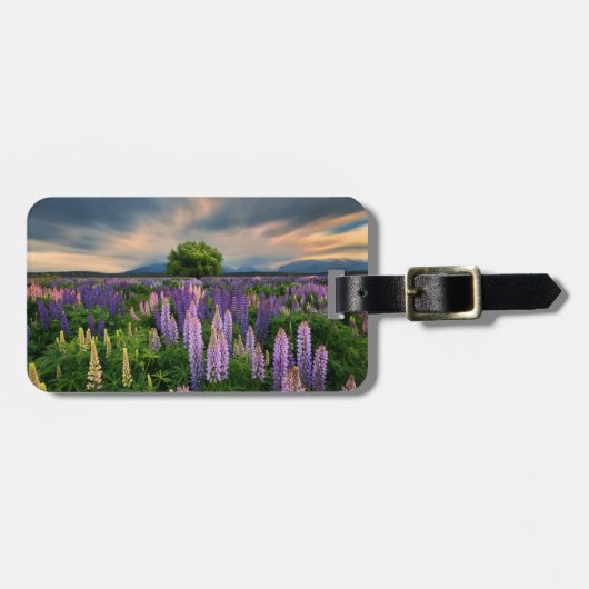 花 |ニュージーランドのルピネ畑 ラゲッジタグ (正面横)