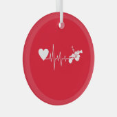 花 – ハイビスカス植物 ガラスオーナメント (正面右)