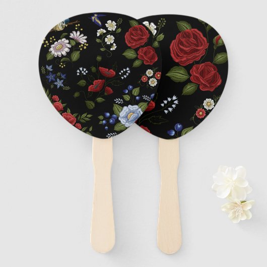 花 ハンドファン (正面&裏面)