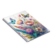 花、ハート、蝶 ノートブック (右側)