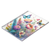 花、ハート、蝶 ノートブック (左側)