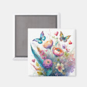 花、ハート、蝶 マグネット (正面/裏面)