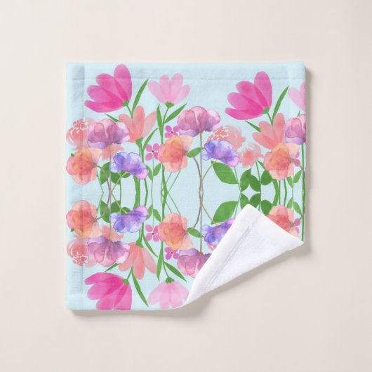 花 バスタオルセット (ウォッシュタオル)