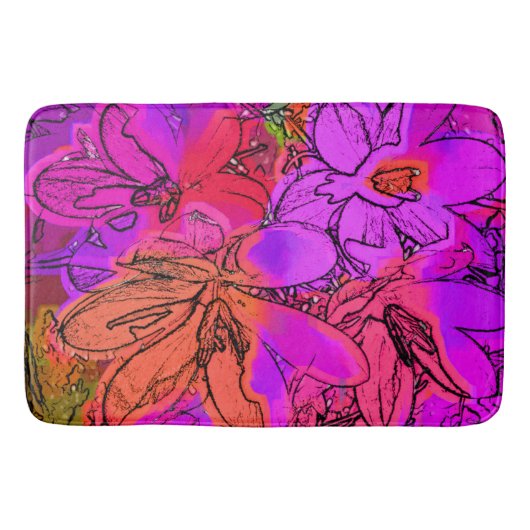 花 バスマット (正面)