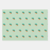 花、バラ、ブルーバード ラッピングペーパーシート (正面3)