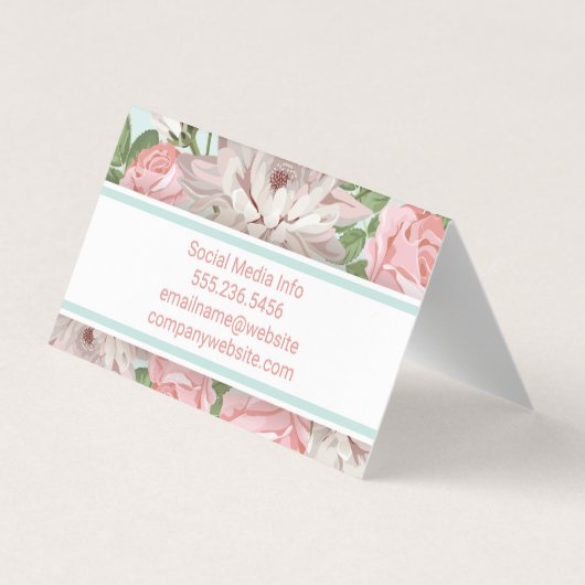 花 |バラ 名刺 (裏面)