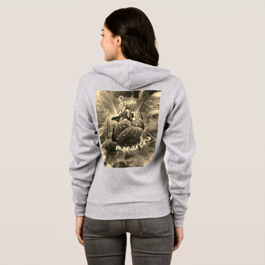 花 パーカ (裏面フル)