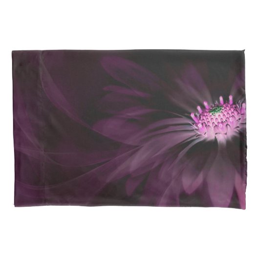 花 |パープルデイジー 枕カバー (正面)