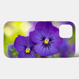 花  パープルパンジー iPhone 13ケース