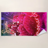 花 ビーチタオル (正面)