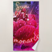 花 ビーチタオル (正面)