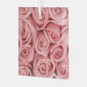 花 |ピンクのバラ ガラスオーナメント (正面左)